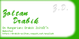 zoltan drabik business card